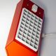 Red Elidus bedside lamp in metal, designed by Hans-Agne Jakobsson in the 1970s.