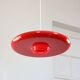 Space-Age Saucer Pendant in Red Plexiglas from Guzzini, 1960s