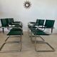 Set of 6 tubular chairs Bauhaus style design 80s/90s green