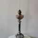 Kerosene lamp late nineteenth century mounted on Corinthian column.