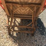 Rattan long chair and cushion