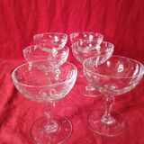 Set of 6 champagne glasses