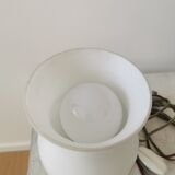 Mid Century Opaline Glass Table Lamp: Retro Bedside Lighting, 1960s Yugosla