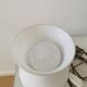 Mid Century Opaline Glass Table Lamp: Retro Bedside Lighting, 1960s Yugosla