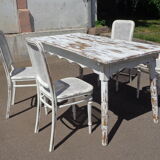 Thonet table and 4 chairs set, 19th century