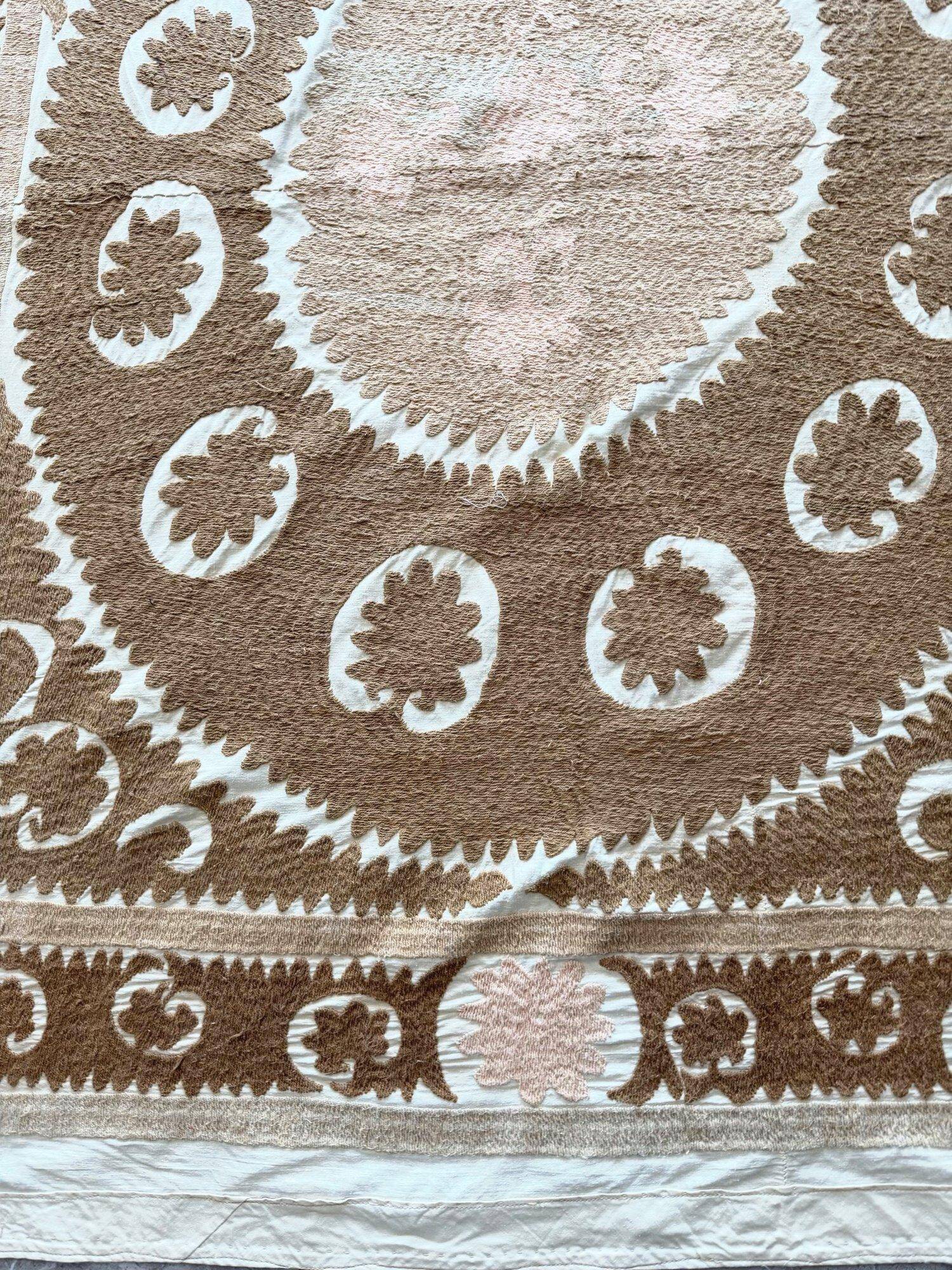 Vintage hand-embroidered tablecloth 153x154 cm