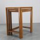 1940s Art Deco Nesting Tables with Opaxy Glass Top, Czechoslovakia