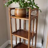 VINTAGE RATTAN BOOKSHELF