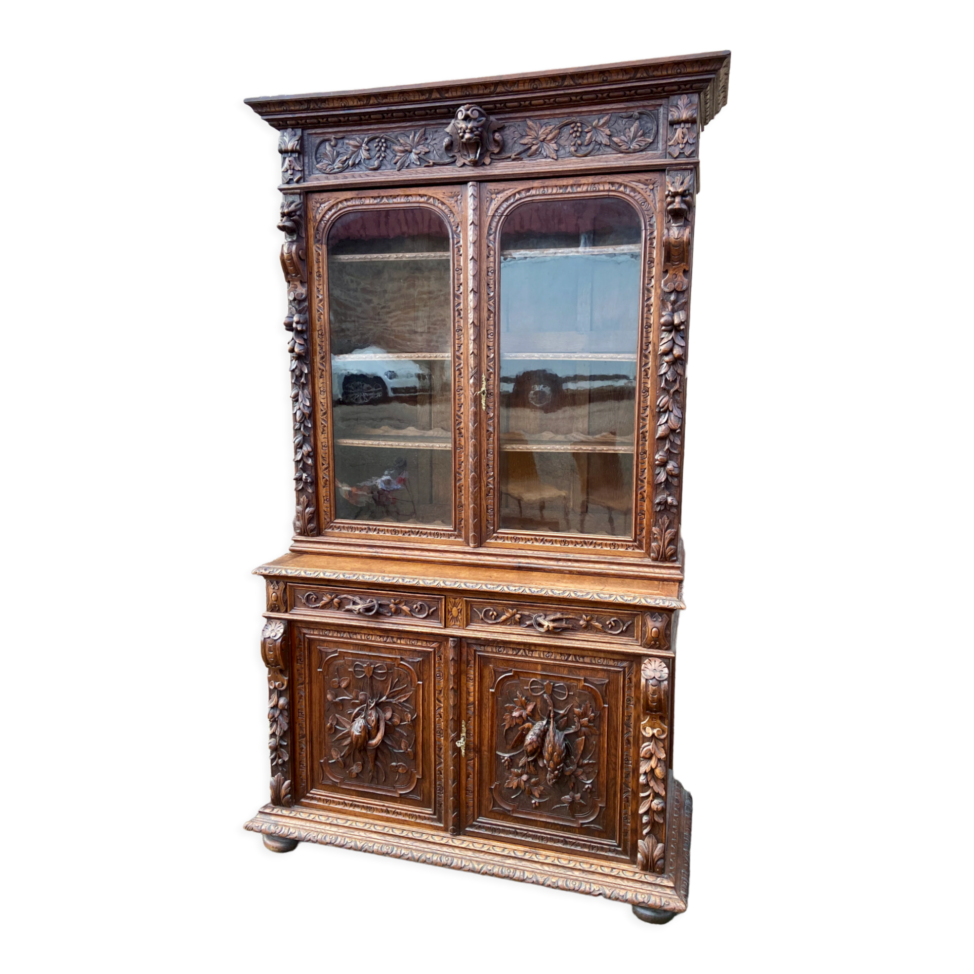 Hunting buffet style Louis XIII Renaissance XXth