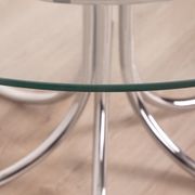 Table ronde en verre vintage design italien des années 1970