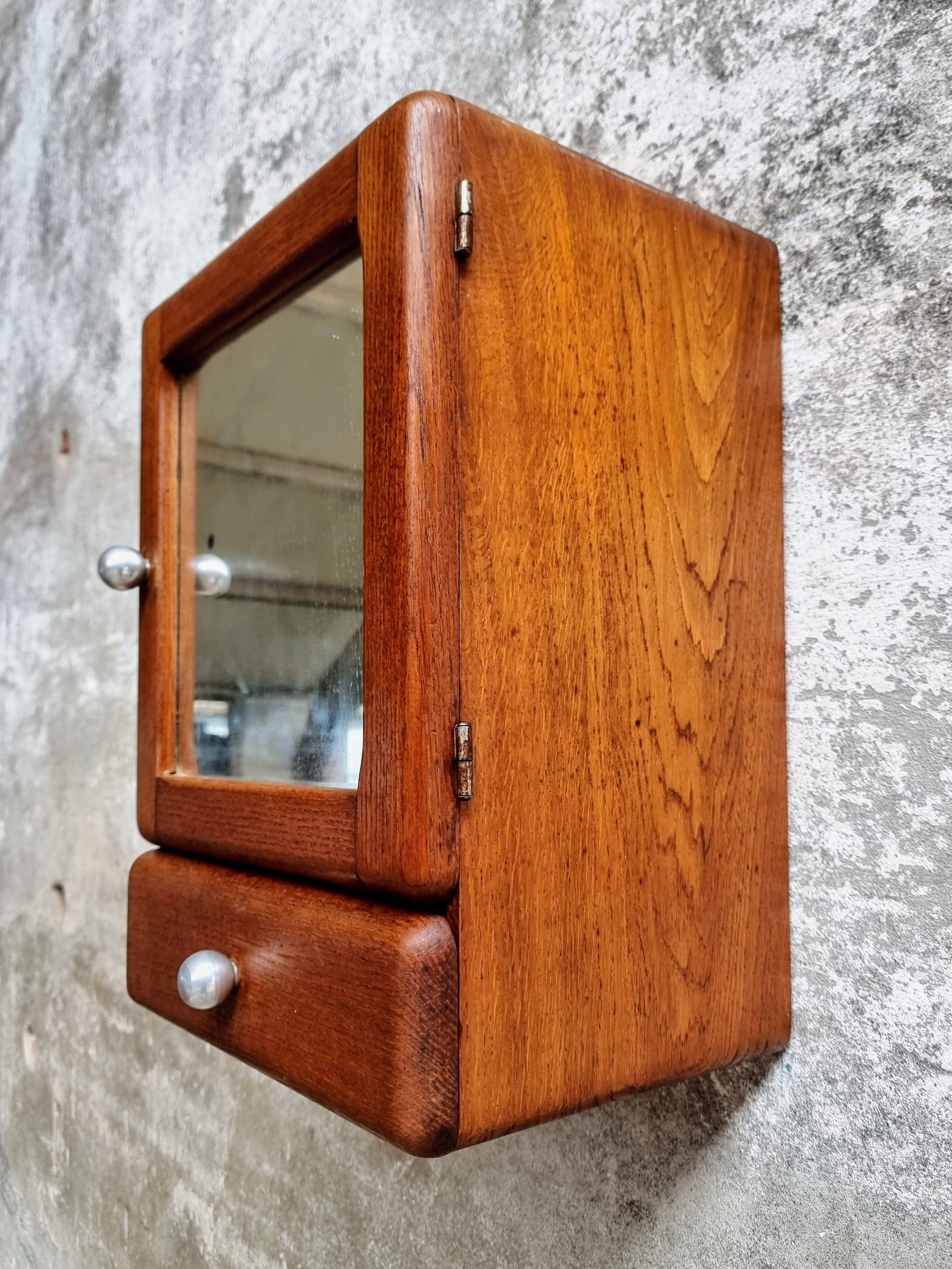 Ancien placard suspendu armoire à pharmacie armoire de salle de bain en chêne