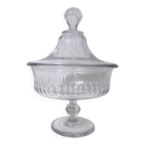 vintage glass covered candy box