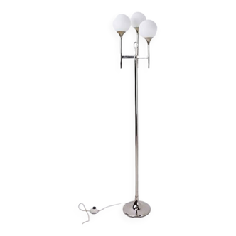 Lampadaire vintage chromé Sciolari, 1970 , Italie