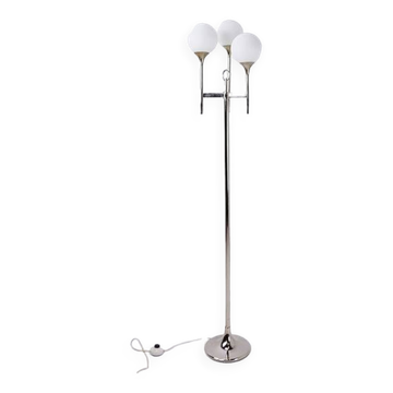 Lampadaire vintage chromé Sciolari, 1970 , Italie