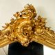Miroir de style Louis XV doré feuille d'or, XIXe siècle - 142x90