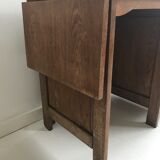 Accountant in solid wood desk