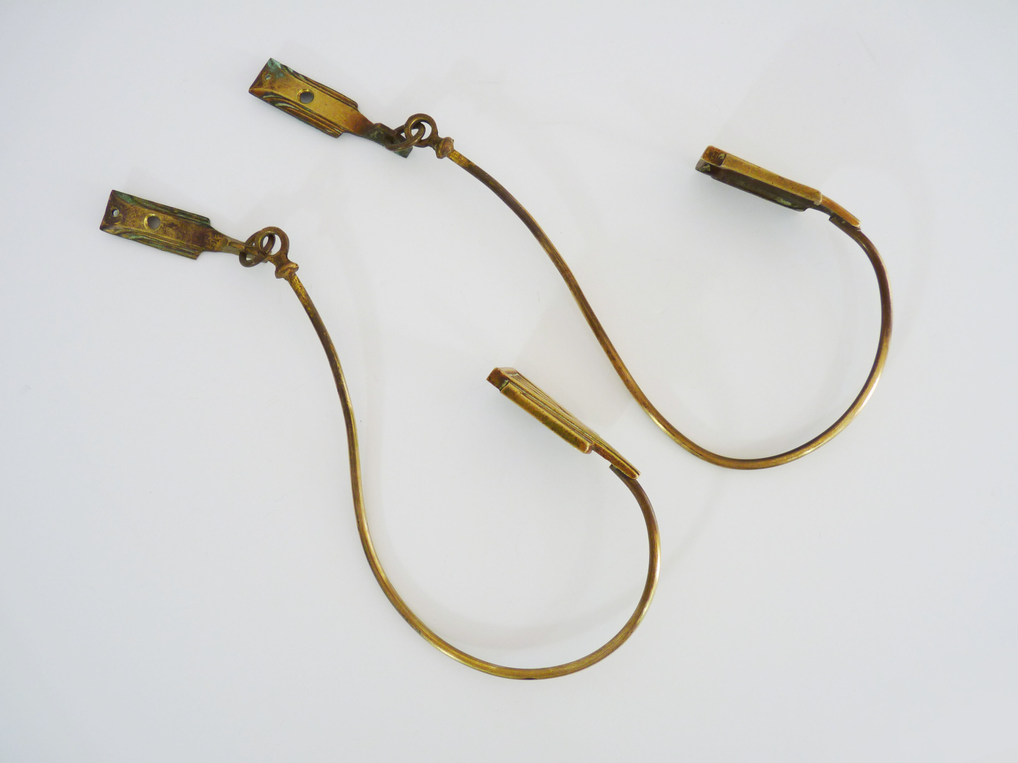 Pair of vintage art deco bronze curtains, years 30