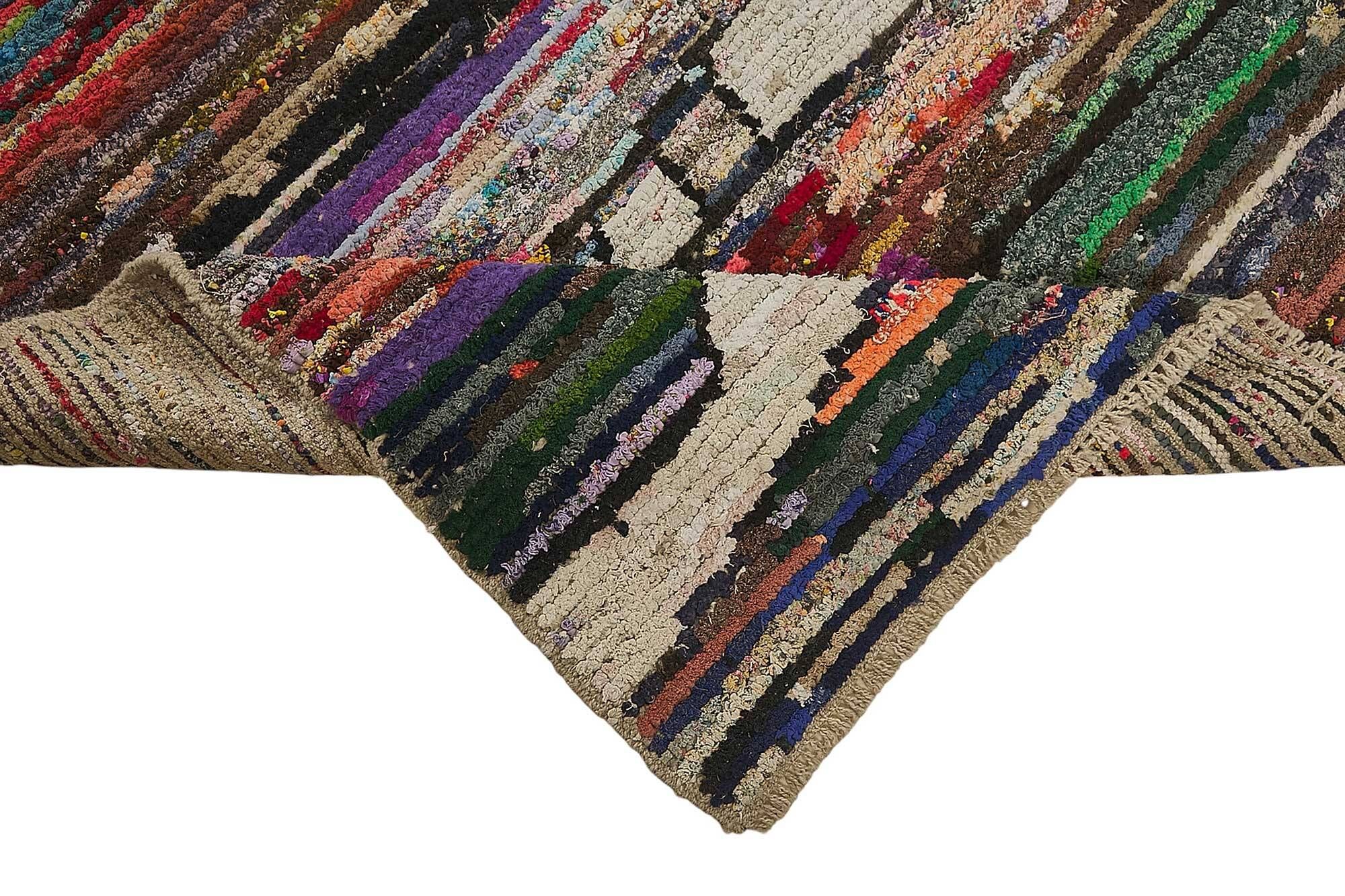 Handwoven Turkish Recycled Boho Rug 252 cm x 321 cm