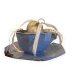 Large Art Deco mug stamped Longwy