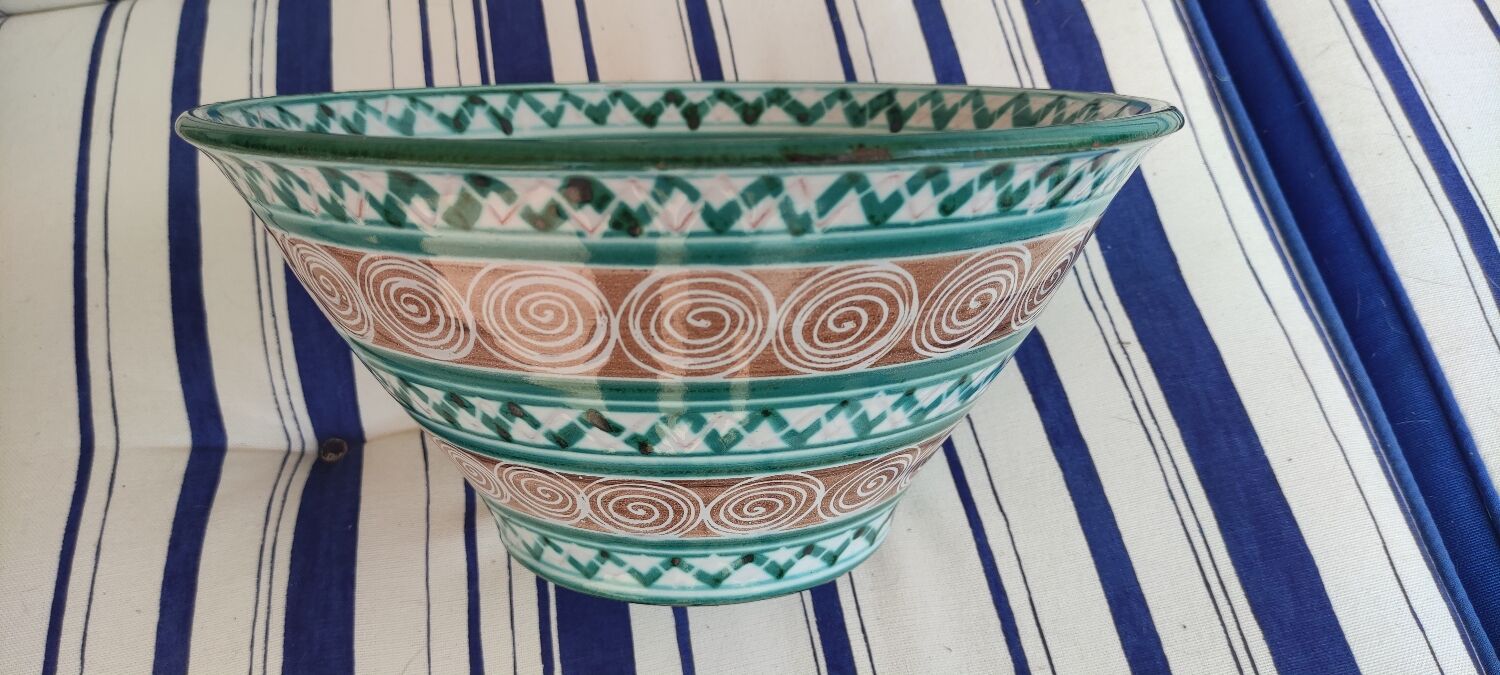 Vallauris salad bowl signed robert picault