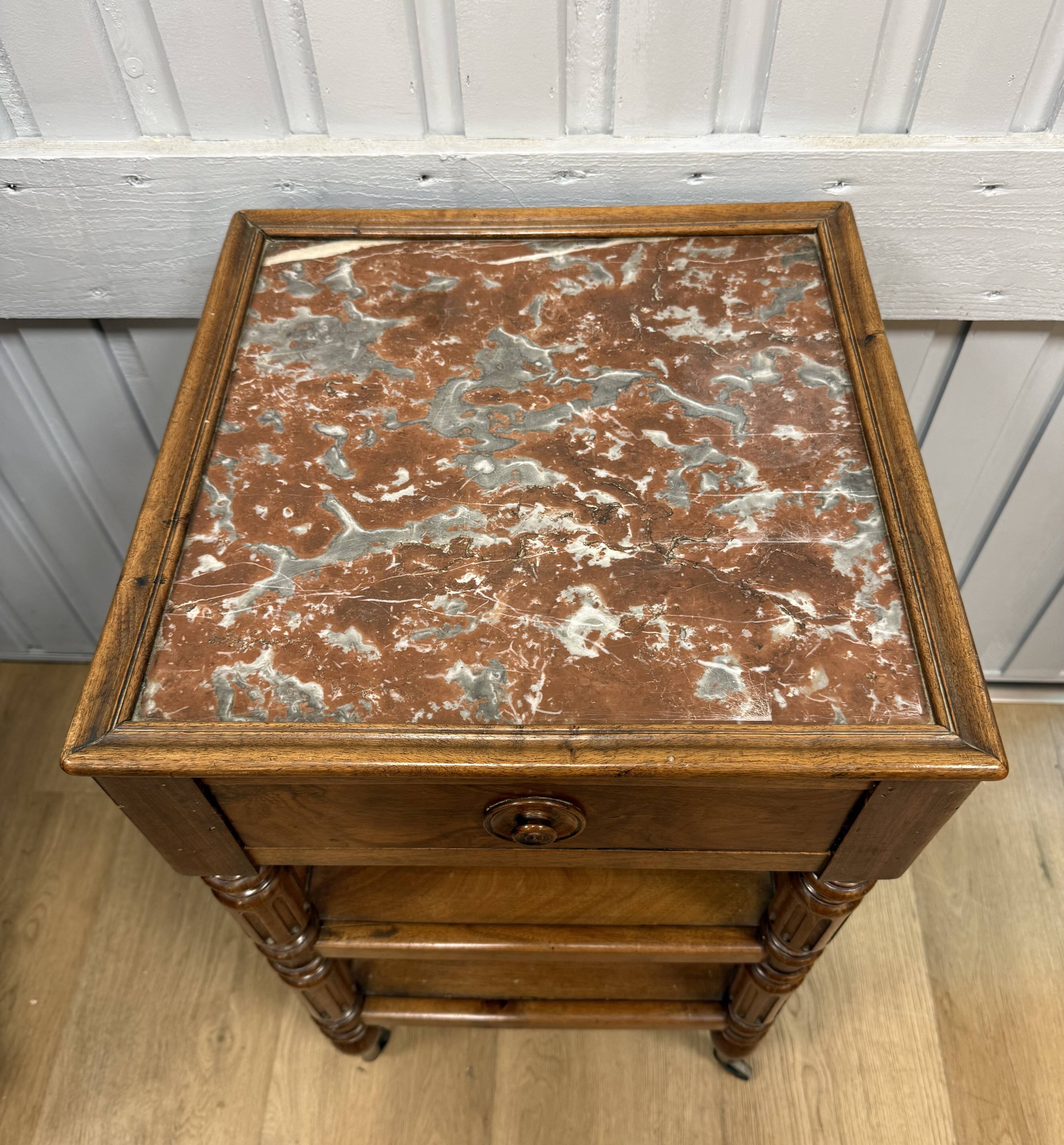 small walnut side table