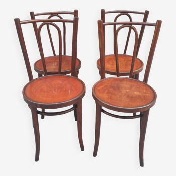 Set of four bistro chairs