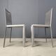 Grey leather dining chairs by Cattelan Italy, set of 8 - 1980s