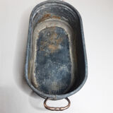 Table planter in zinc and brass