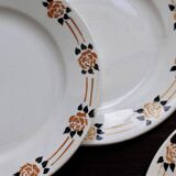 6 assiettes à dessert vintage – Faïence d’Onnaing
