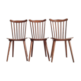 3 wooden trio bistro chairs No. 740 Baumann