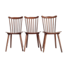 3 wooden trio bistro chairs No. 740 Baumann