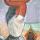 Portuguese Fisherwoman. Oil on canvas by Sergé DELAVEAU (1911-1999)