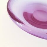 Large purple glass bowl 1970