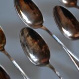 12 Silver-plated metal mocha spoons