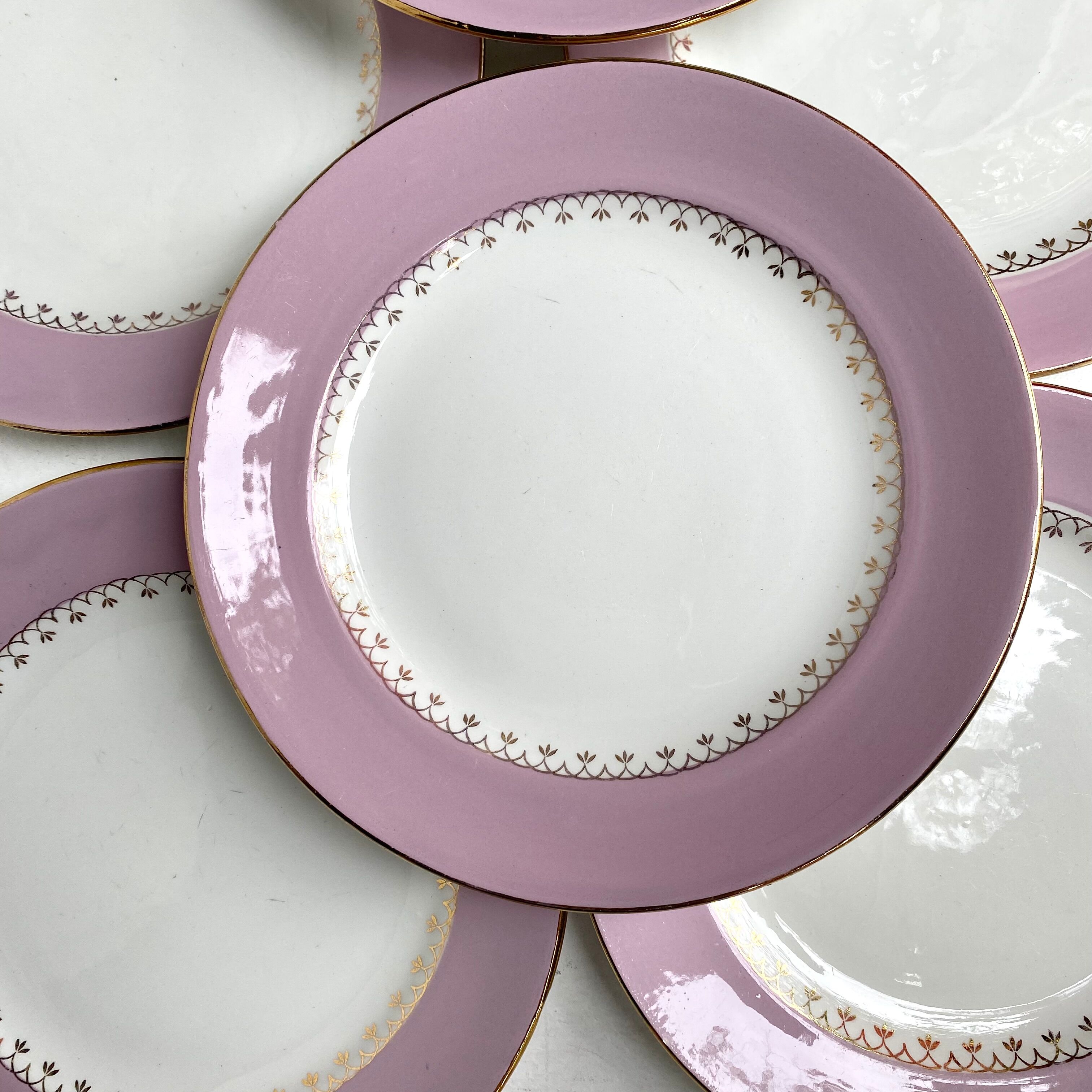 Antique porcelain dessert plates