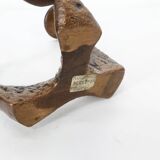 Vintage brutalist bronze candlestick Kunsthaus Kopp 1960s