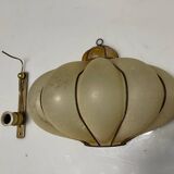 Wrought Iron & Murano Glass Wall Sconces, Italy, 1960s, Set of 2 