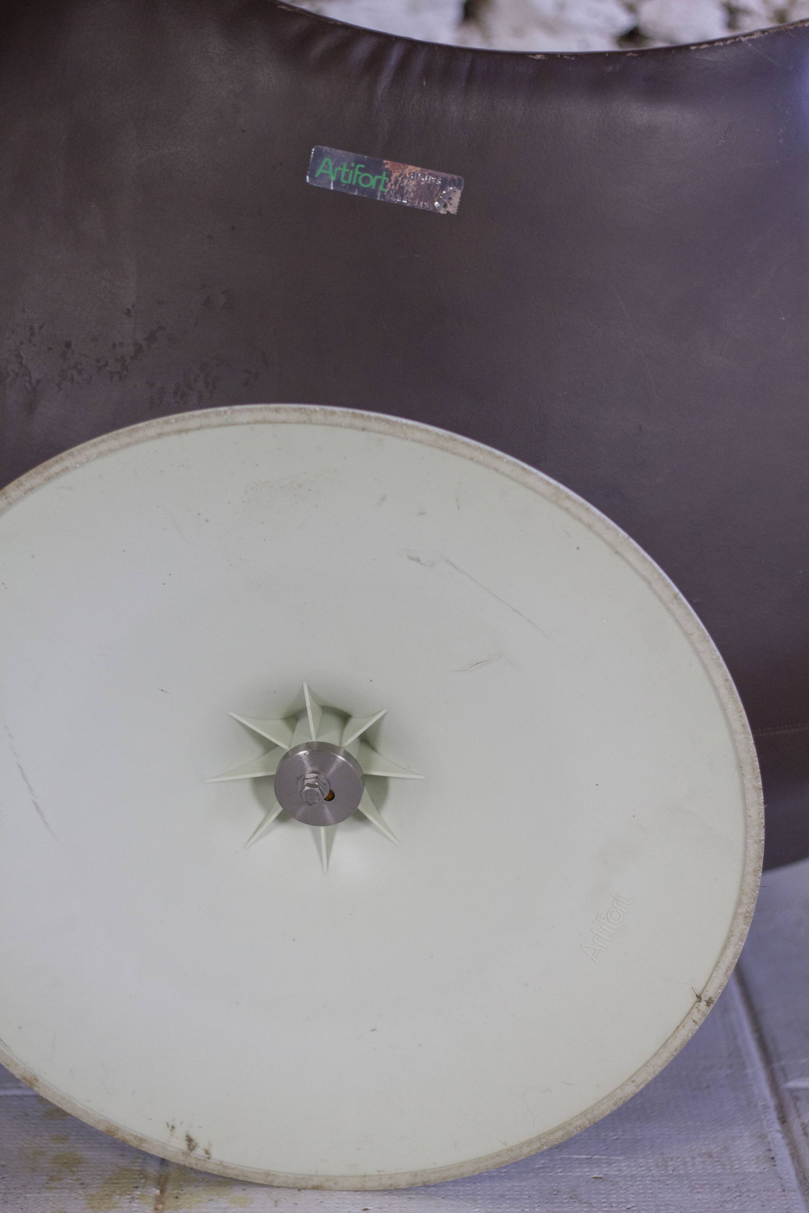 F588 armchair in leather by Geoffrey Harcourt for Artifort, 1960