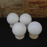 White globe sconce