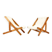 2 Retro Vintage Pine Gillis Lundgren Ikea Lounge Chair Armchair 70s Danish