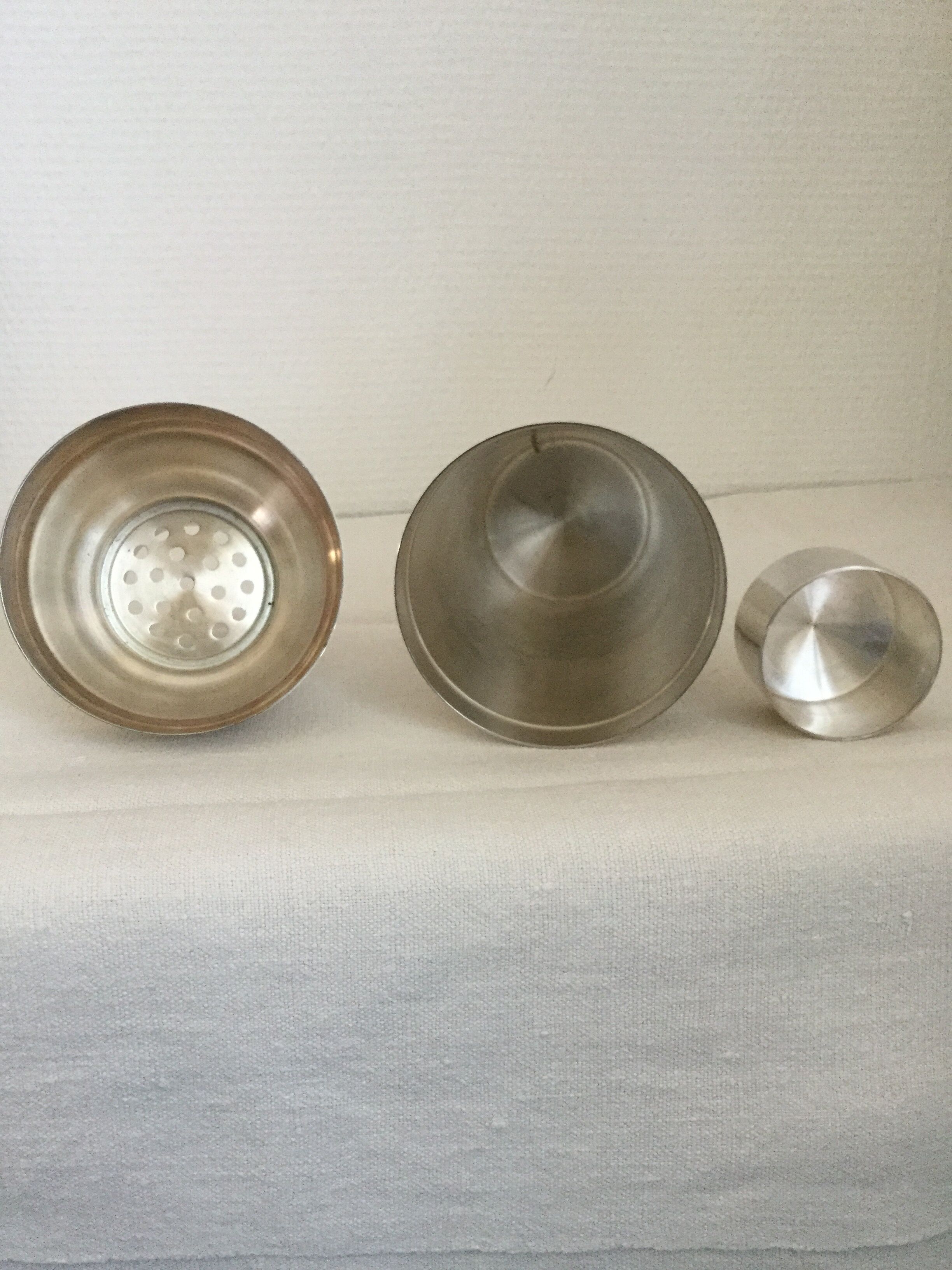 Shaker Ercuis métal argenté