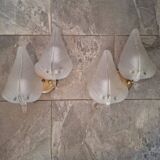 Antique Murano Double Wall Sconces Pair