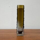 Brutalist bubble glass vase from the German space age mid-century by Emil Funke for Gral, 1960s.