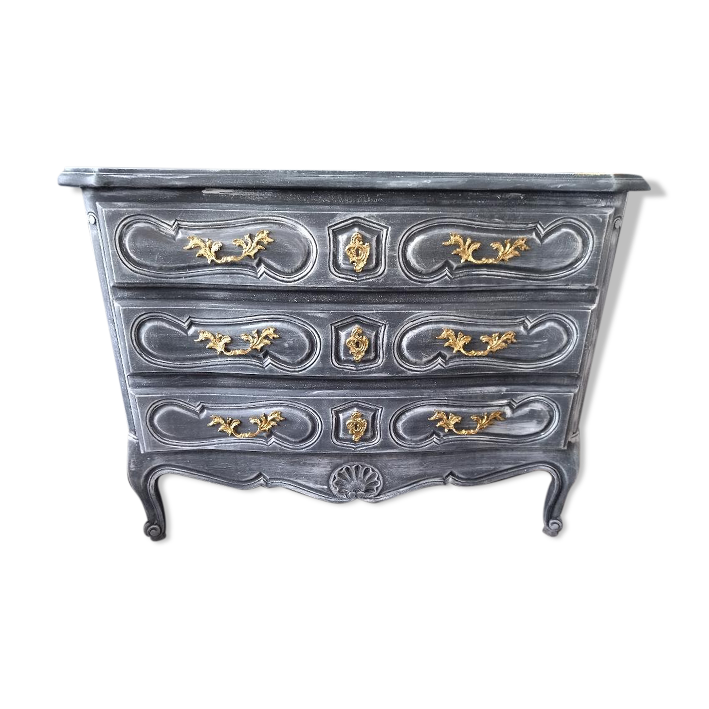 Louis XV style patinated chest of drawers