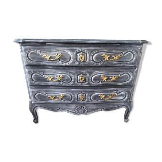Louis XV style patinated chest of drawers