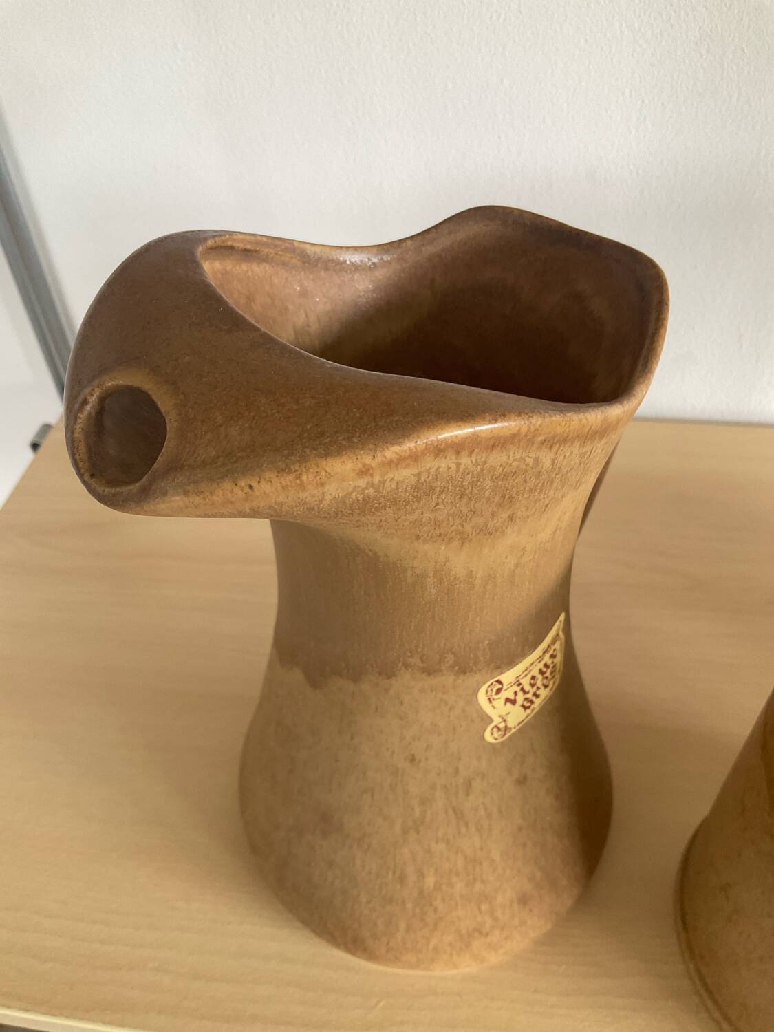 Trio of stoneware jug vases from the 70s