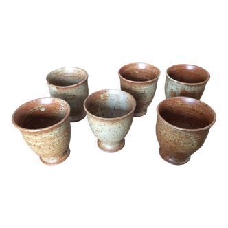 6 stoneware cups