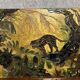 Norbert Gueret: large oil on panel from the mid-20th century