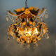 Italian Tole Murano Glass Chandelier 1960’s 