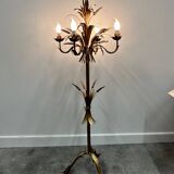 Rare Gilt Metal Sheaf of Wheat Floor Lamp by Hans Kogl, 1970s